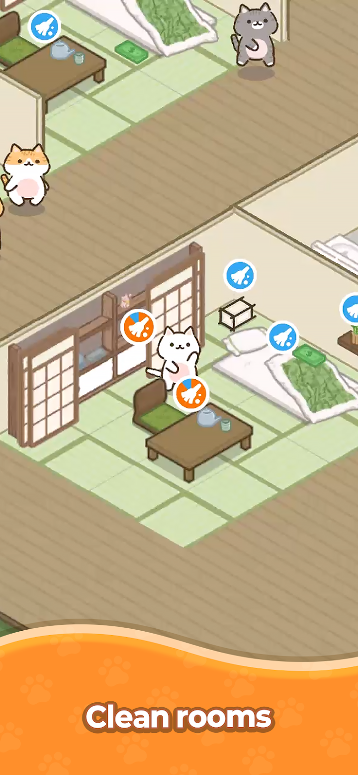 Cozy Cat Hotel: Idle Tycoon screenshot
