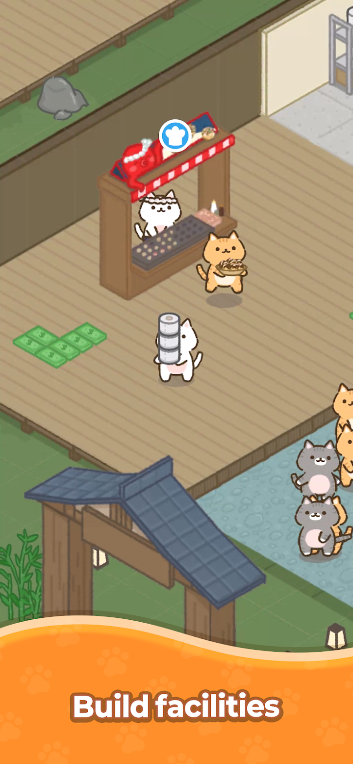 Cozy Cat Hotel: Idle Tycoon screenshot