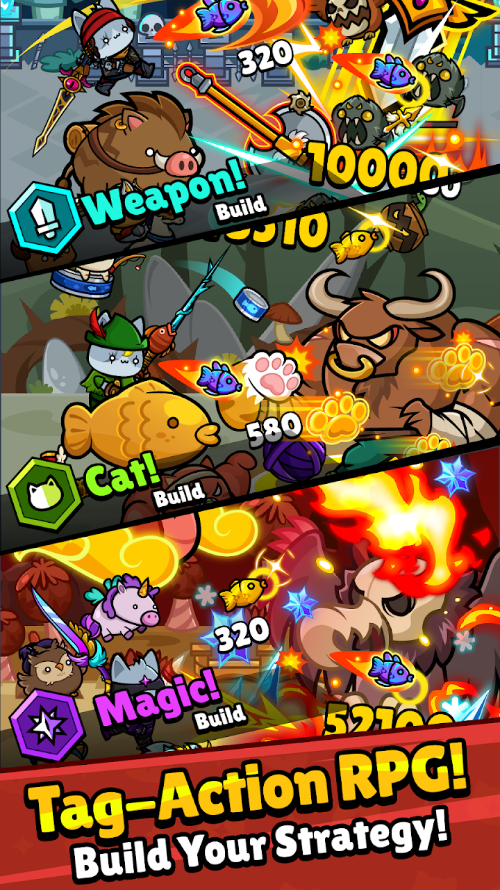 Meow Knights: Idle RPG screenshot