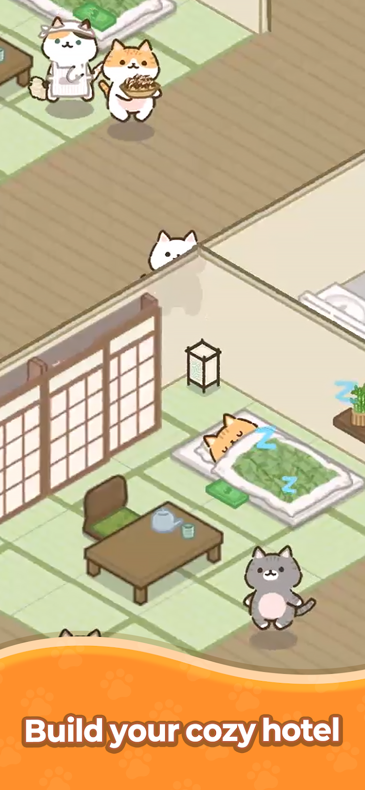 Cozy Cat Hotel: Idle Tycoon screenshot